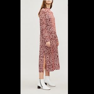 BOLD RAG&BONE ROSE/BURGUNDY LEOPARD PRINT DRESS